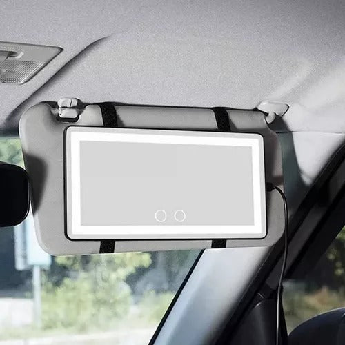 ESPEJO TOCADOR LUZ LED VISERA AUTOMOVIL