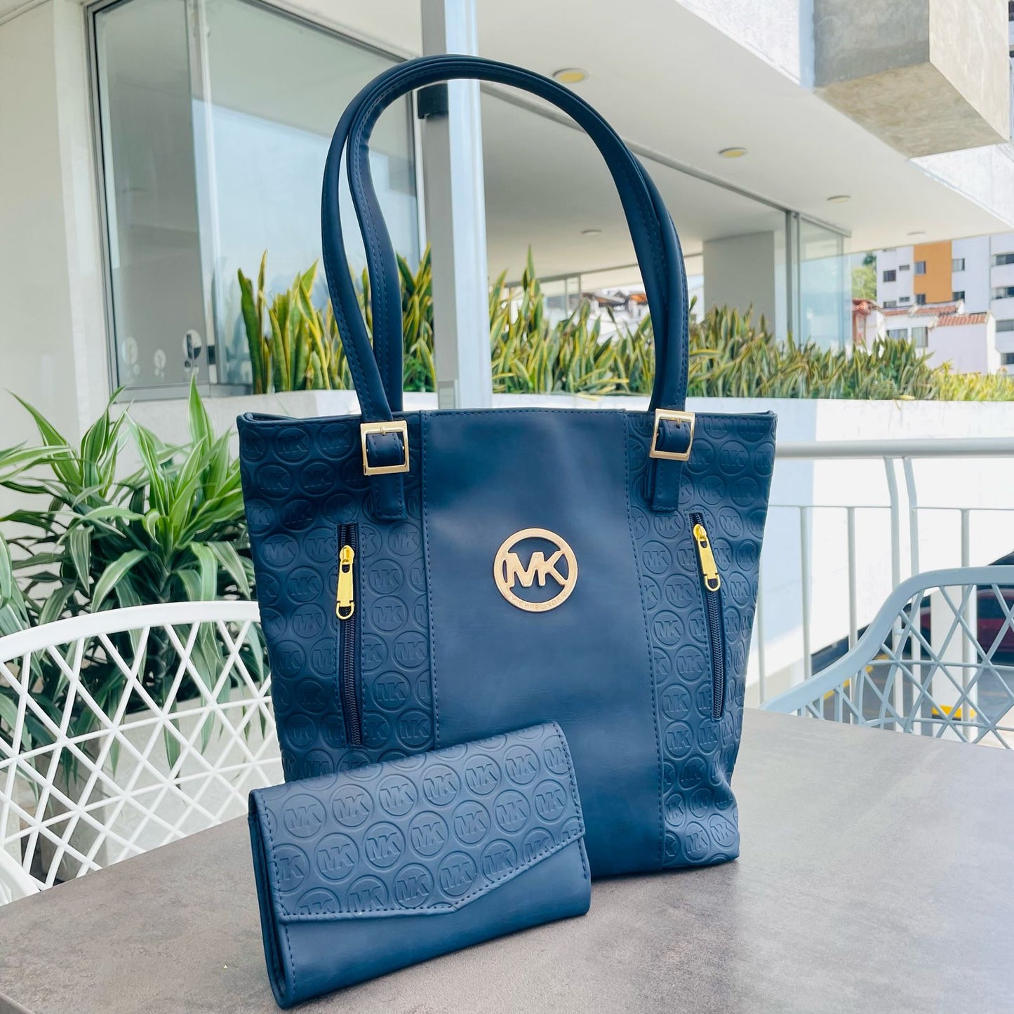 DUO BOLSO EN CUERO DAMA REF MK