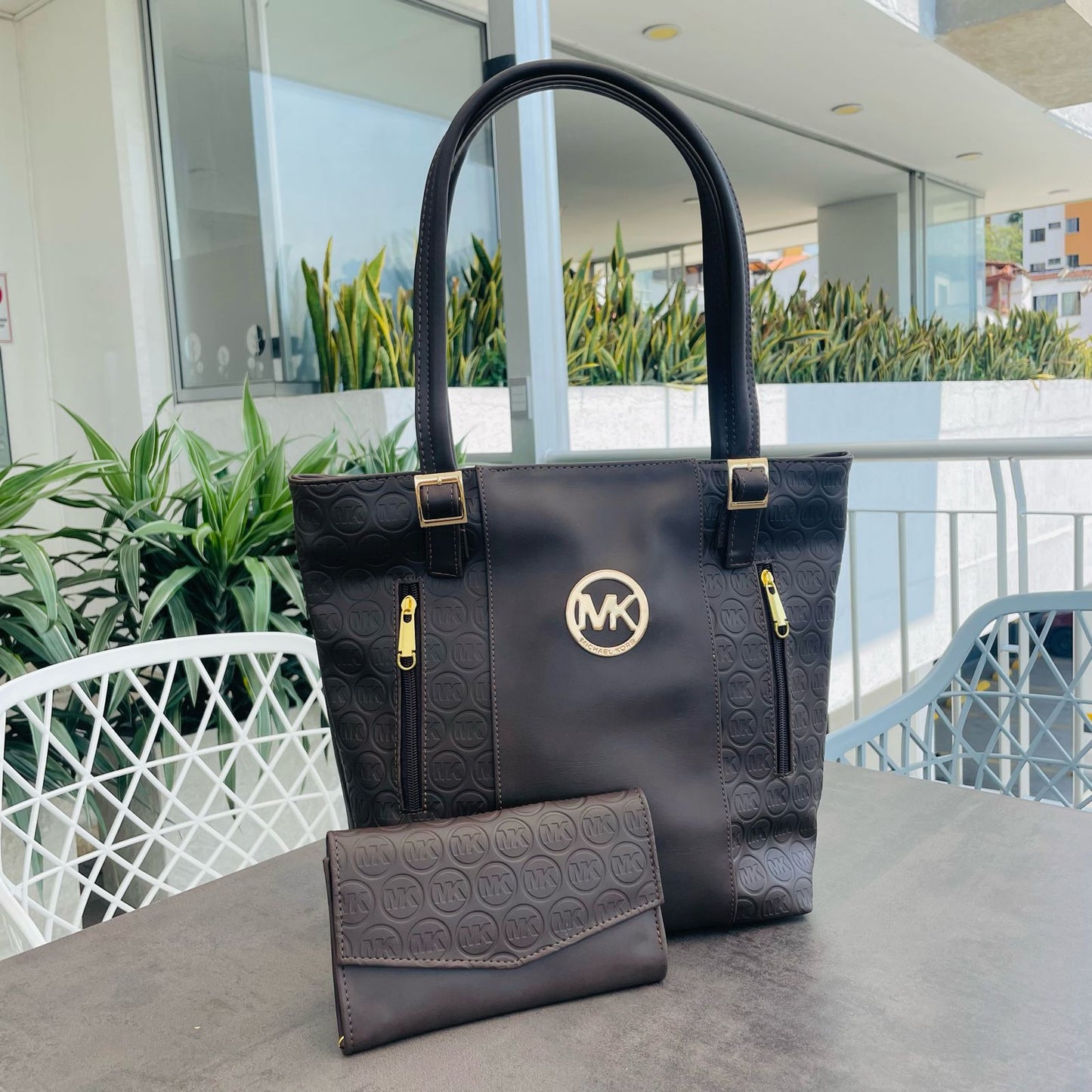 DUO BOLSO EN CUERO DAMA REF MK