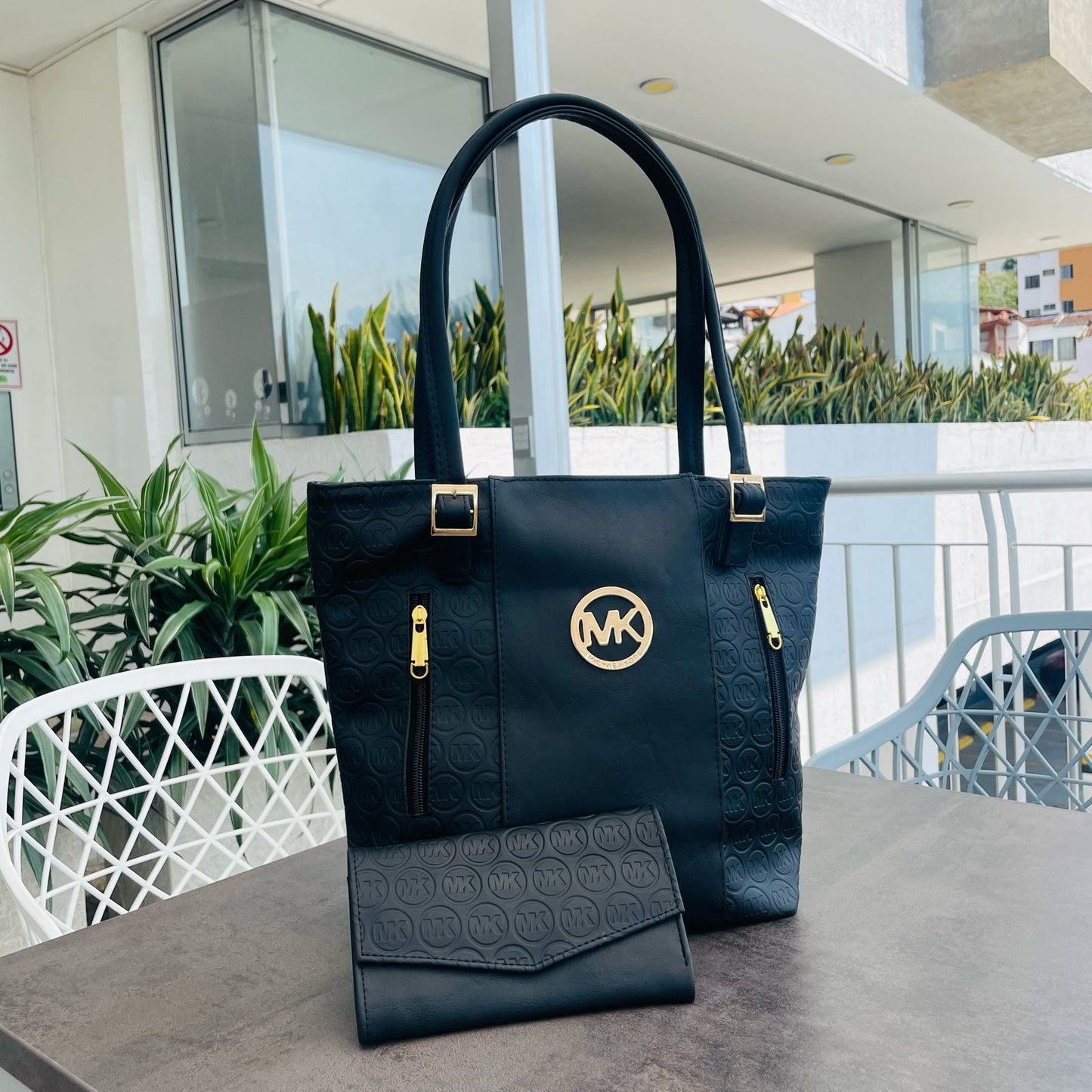 DUO BOLSO EN CUERO DAMA REF MK