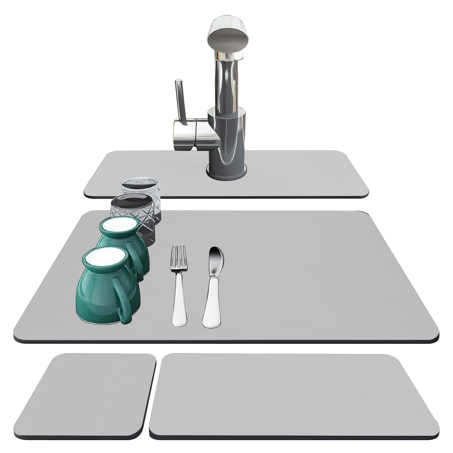Set X4 Alfombrillas Absorbentes Cocina