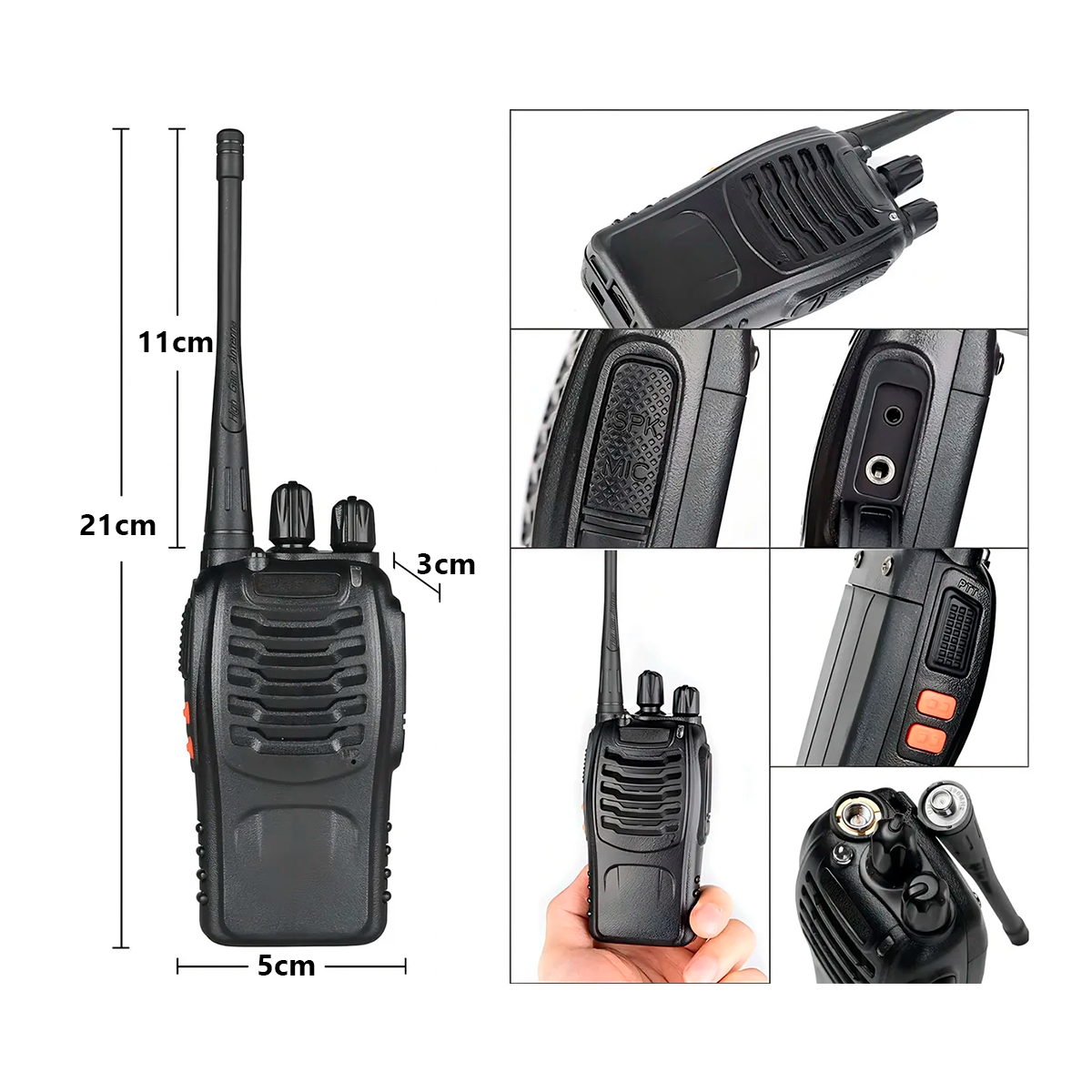 Kit x2 Walkie Talkie Recargable BF-888S
