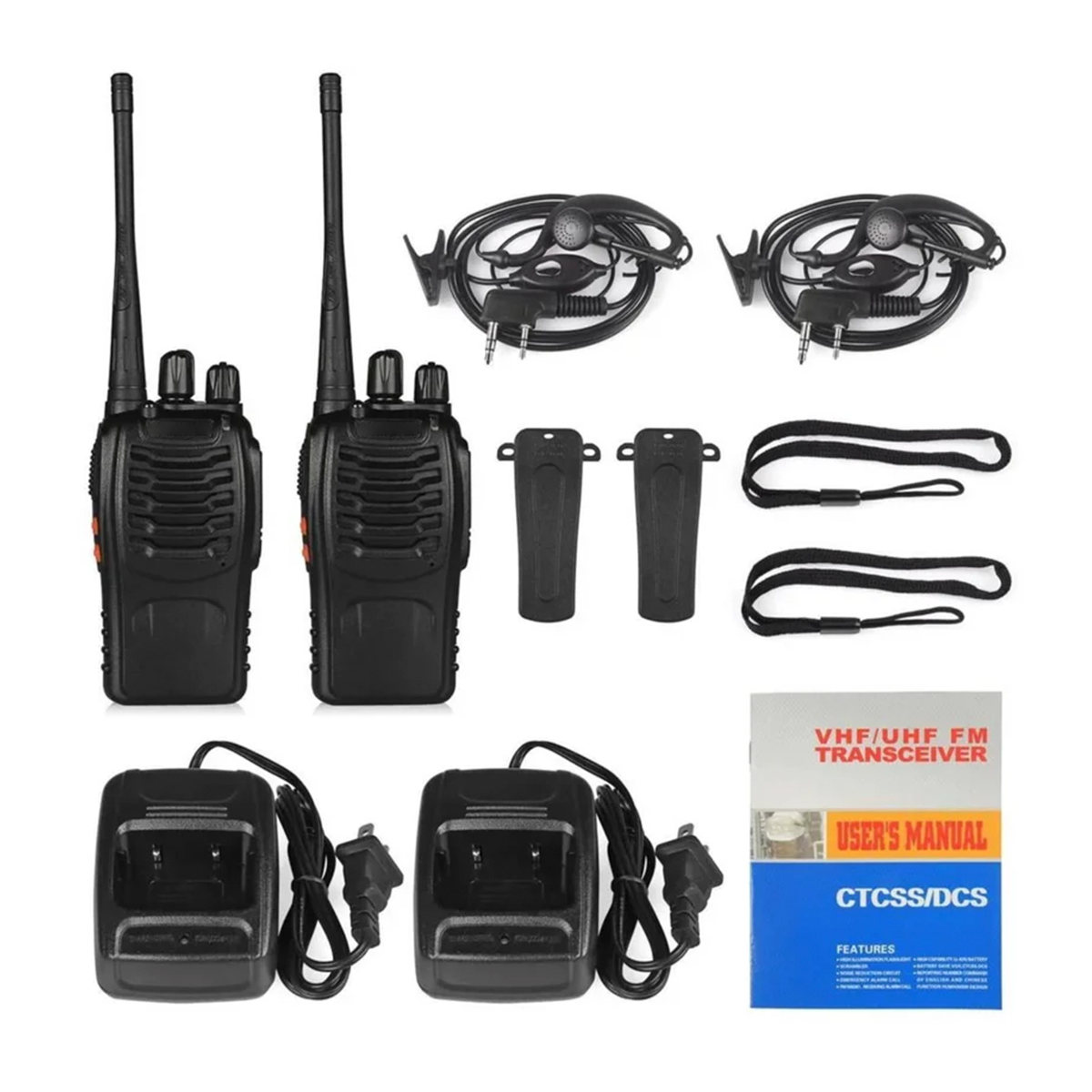 Kit x2 Walkie Talkie Recargable BF-888S
